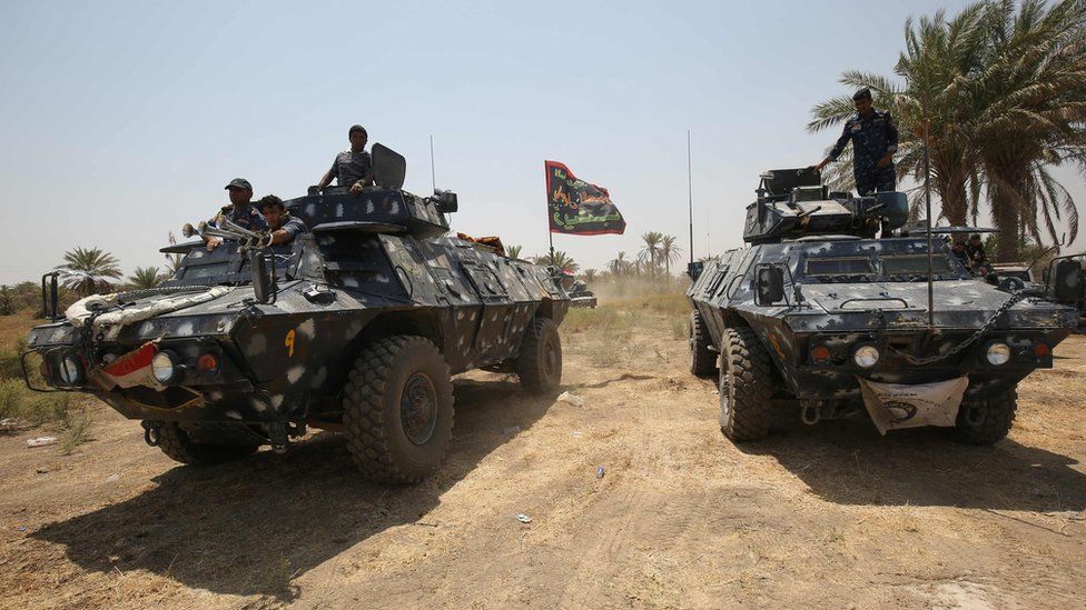 Iraqi security forces in in Khalidiya, east of Ramadi, on 1 August 2016