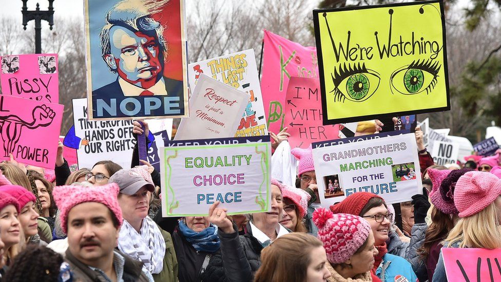 Women's March on Washington on January 21, 2017 in Washington DC