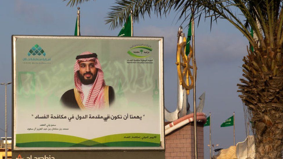 Billboard with picture of Mohammed Bin Salman in Jizan, Saudi Arabia (file photo)