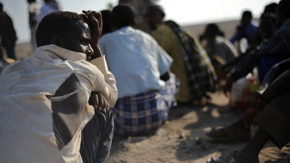 Ethiopian immigrants from the Oromo region in Djibouti on 5 December 2010