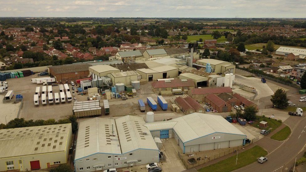 Bird's eye view of Banham Poultry