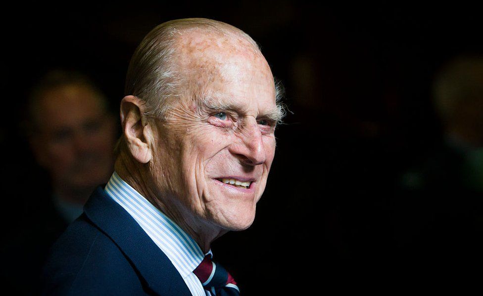 The Duke of Edinburgh during a visit to the headquarters of the Royal Auxiliary Air Force's (RAuxAF) 603 Squadron in Edinburgh