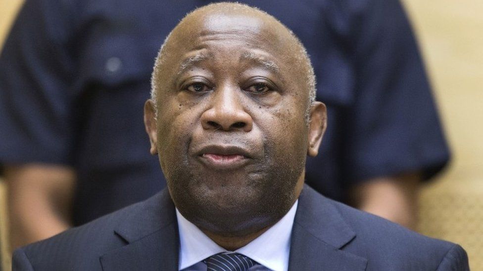 This file photo taken on February 19, 2013 shows former Ivory Coast President Laurent Gbagbo attending a pre-trial hearing on charges of crimes against humanity at the International Criminal Court in The Hague