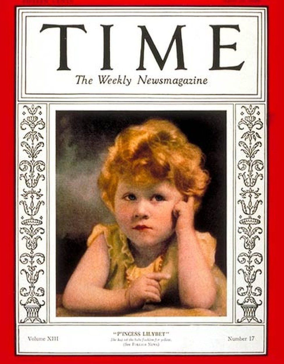 Princess Elizabeth on cover of Time Magazine in 1929