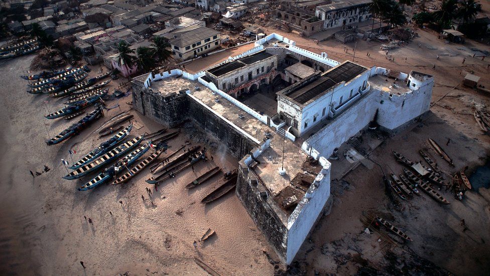 Aerial view of Fort Williams, Anomabu, Ghana