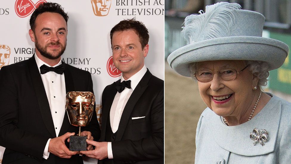 Ant and Dec and the Queen