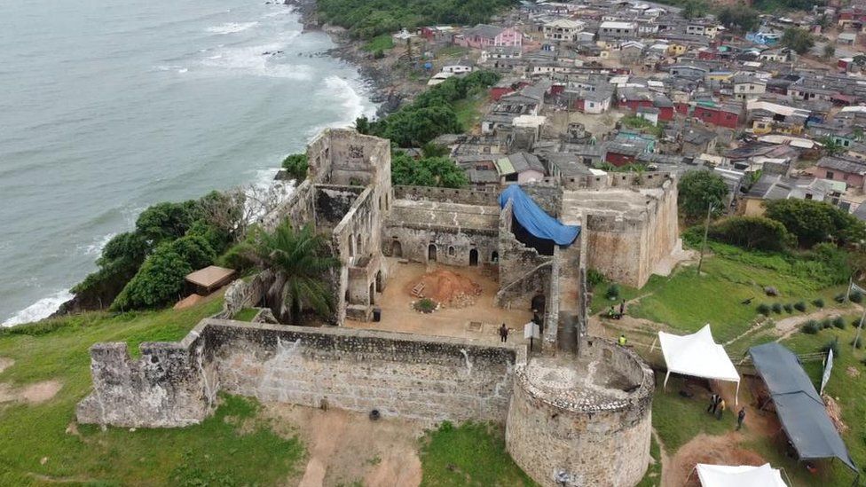 Aerial shot of the fort