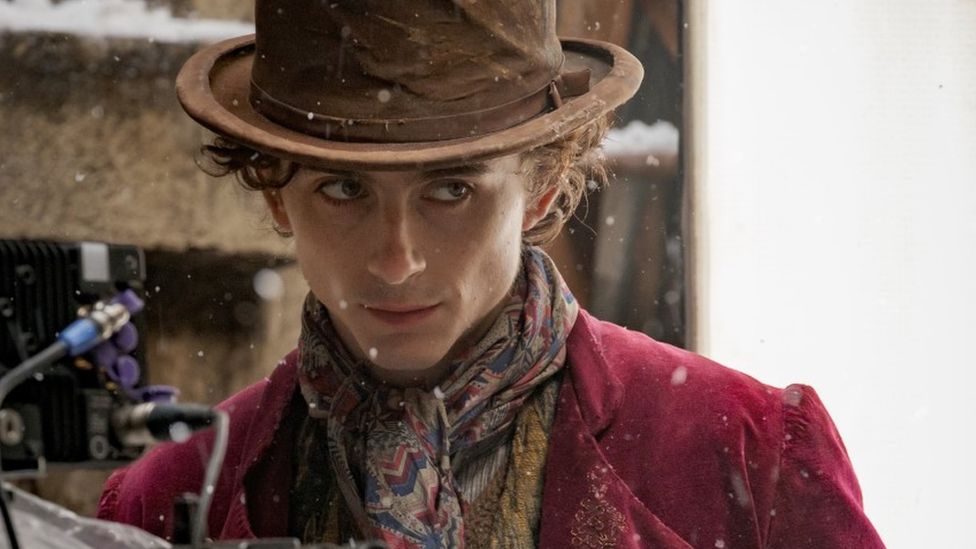 Timothée Chalamet as the young Willy Wonka