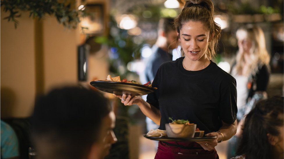 young waitress