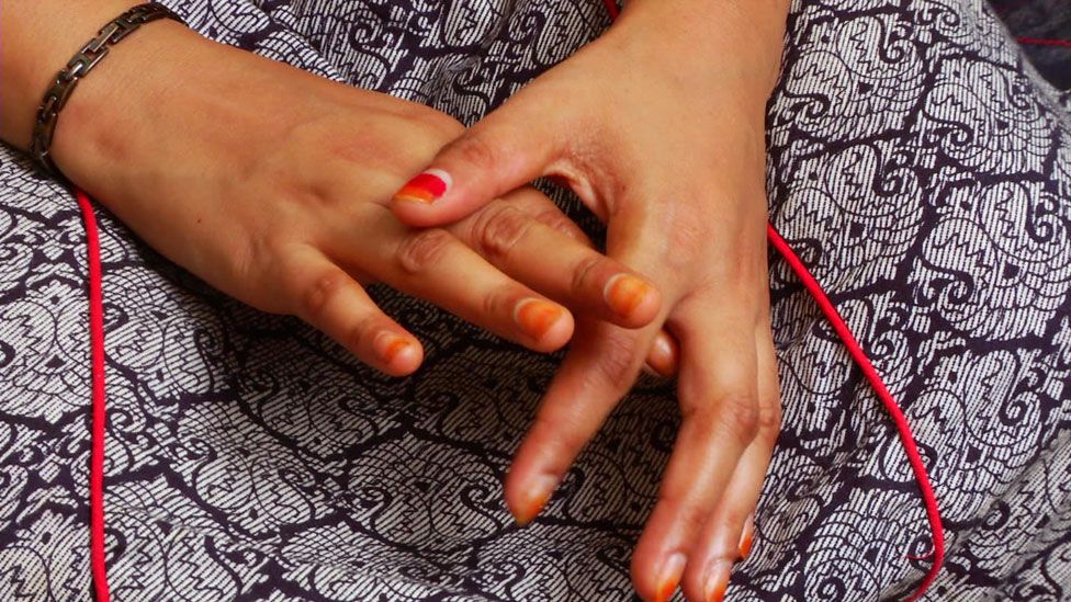 Purnima Shil's hands