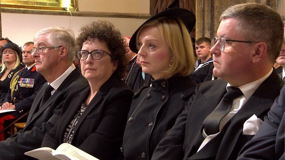 Mark Drakeford, Elin Jones, Liz Truss and Sir Robert Buckland