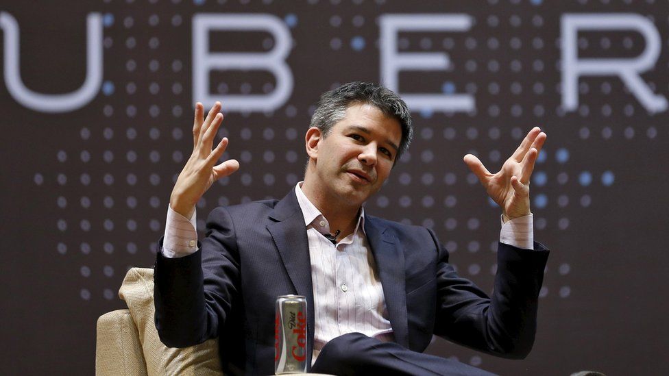 Uber CEO Travis Kalanick speaks to students during an interaction at the Indian Institute of Technology (IIT) campus in Mumbai, India, in this January 19, 2016