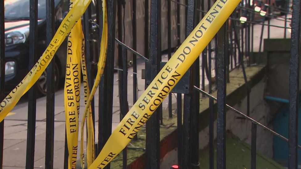 Man in hospital after Edinburgh flat fire BBC News