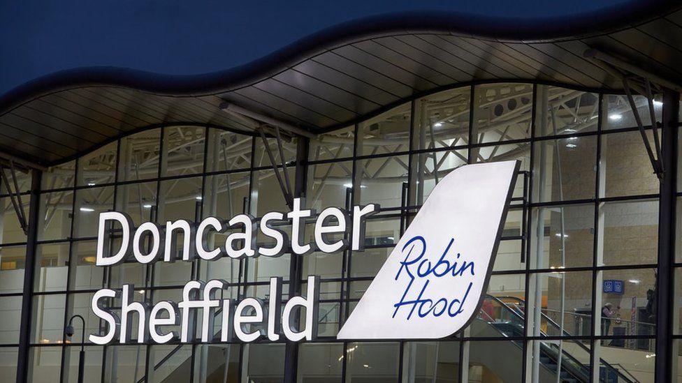 The Doncaster Sheffield Airport sign