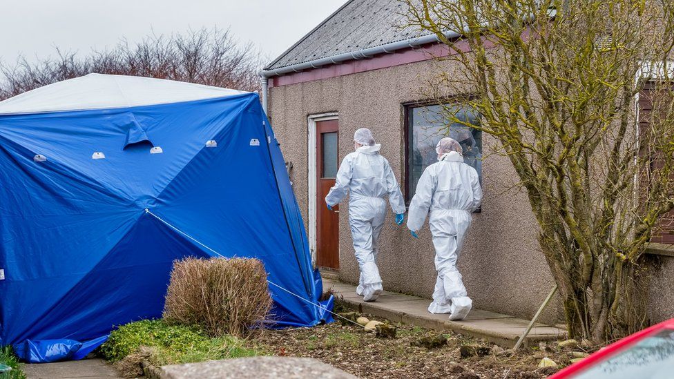 Forensic experts have been examining Mr Mckandie's cottage
