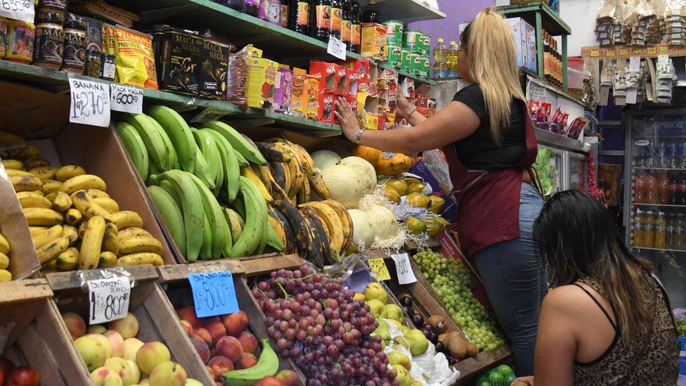 Fruit shop in in Buenos Aires, Argentina.