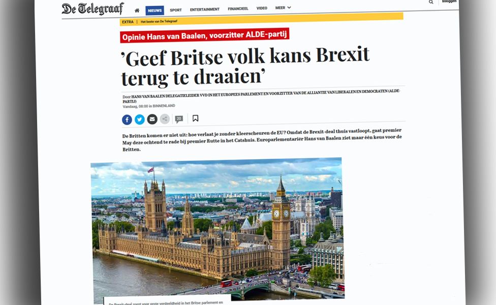 Screengrab from De Telegraaf website