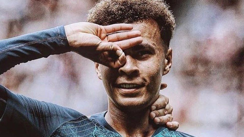 Dele Alli unveils new version of hand gesture celebration BBC Newsround