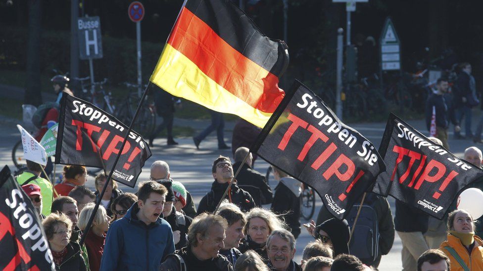 German anti-TTIP protest, 10 Oct 15