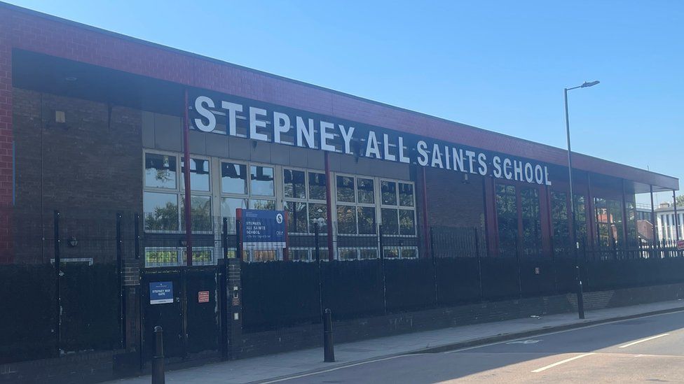 Stepney All Saints School sign