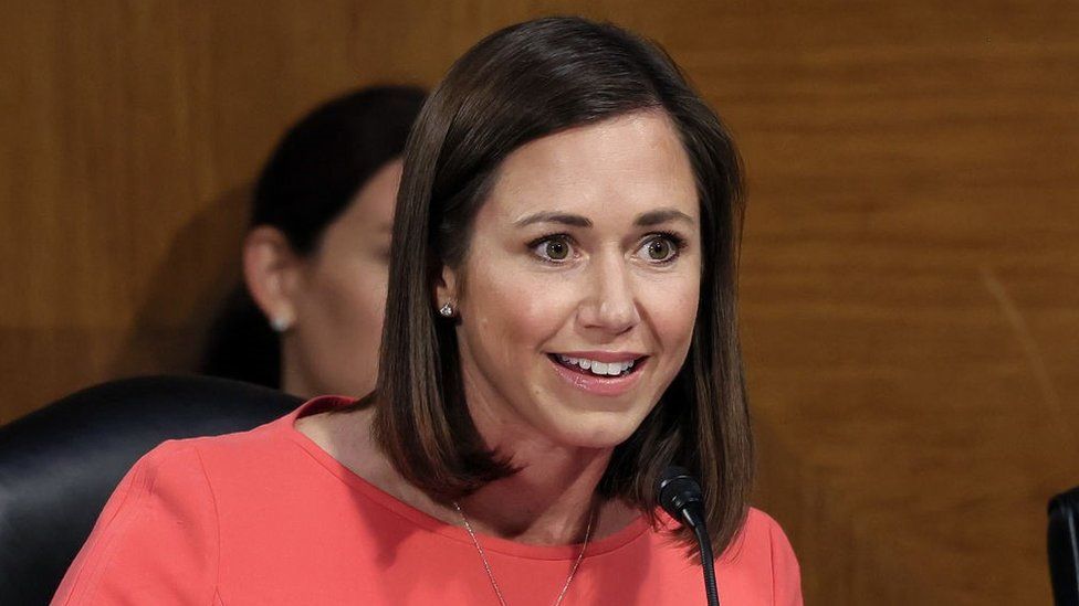 Senator Katie Britt speaks during the Senate Appropriations Committee hearing on the Special Diabetes Program in 2023