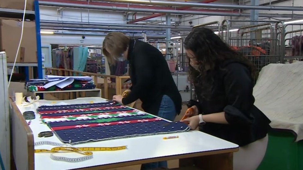 Christmas jumper being made