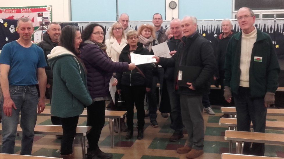 Opponents hand over petition against housing development near Ysbyty Gwynedd, Bangor