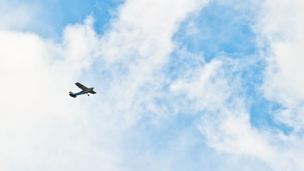 clouds fly rc plane