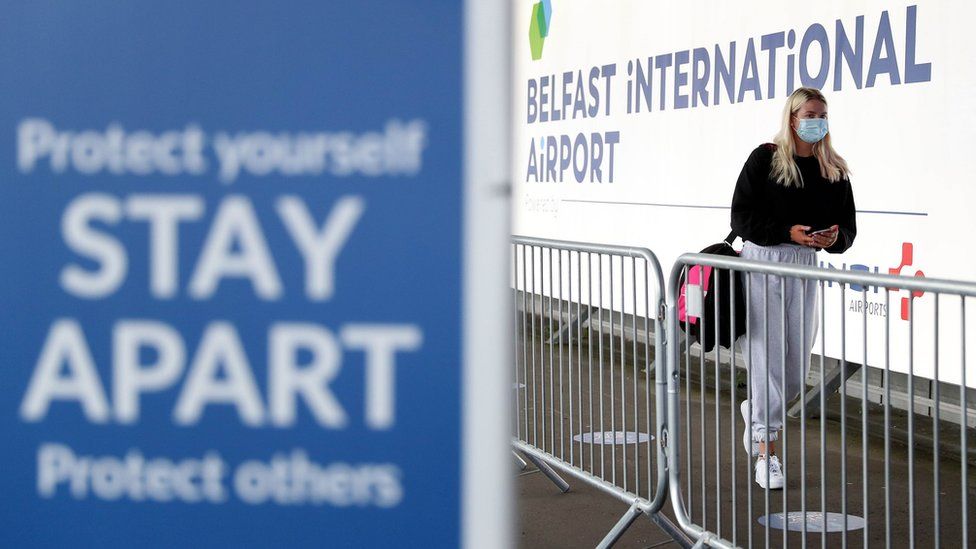 Passenger at Belfast International Airport