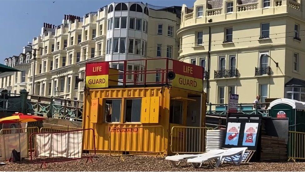 A lifeguard provision on Brighton beach