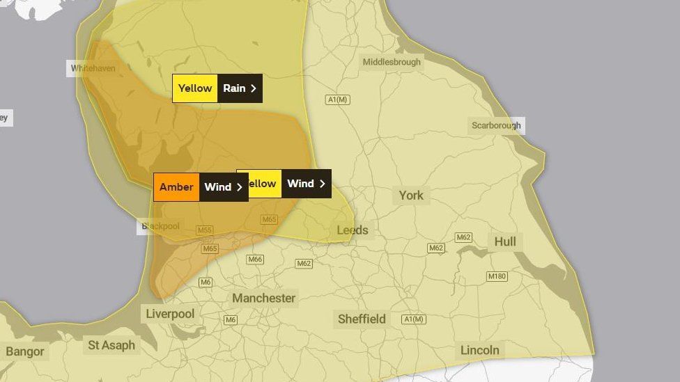 Weather warning map