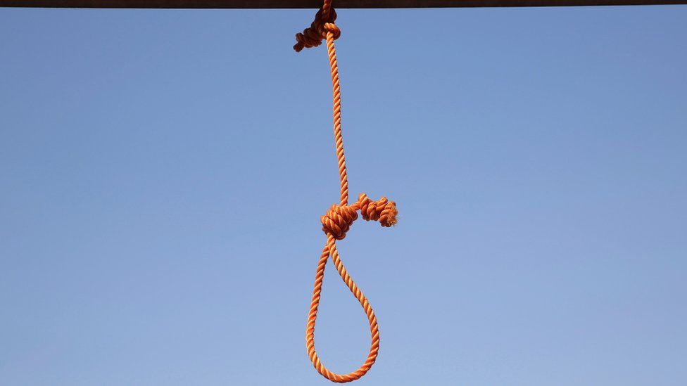 A noose is prepared in Afghanistan