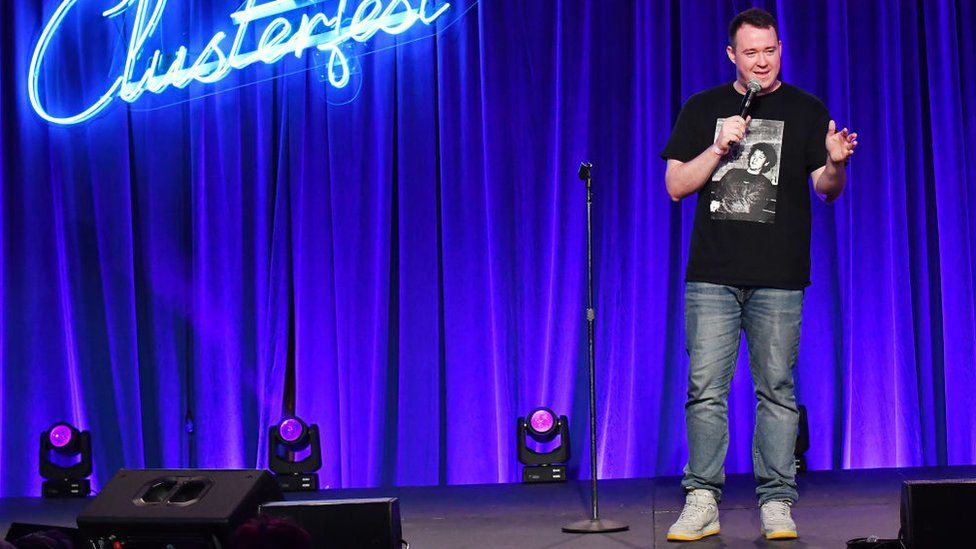 Shane Gillis performs at the Clusterfest comedy festival in San Francisco