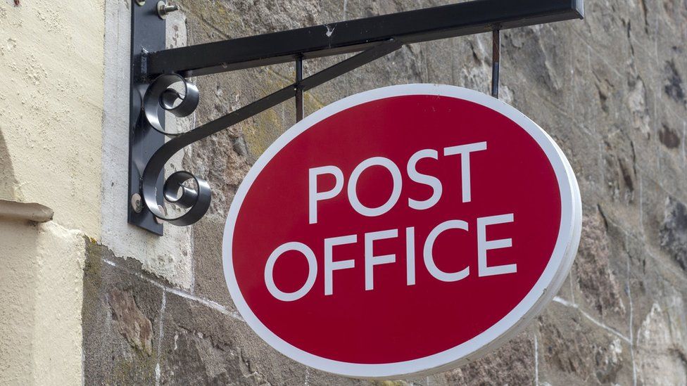 Sign outside a UK Post Office