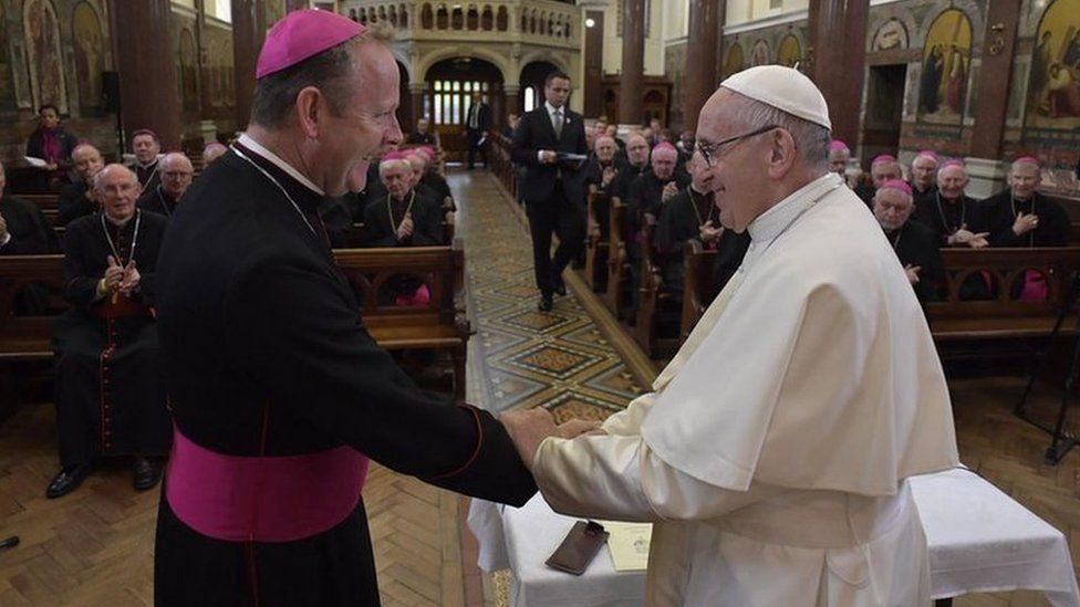 Archbishop Eamon Martin with Pope Francis in Dublin