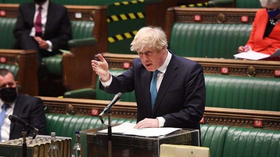Boris Johnson in Parliament
