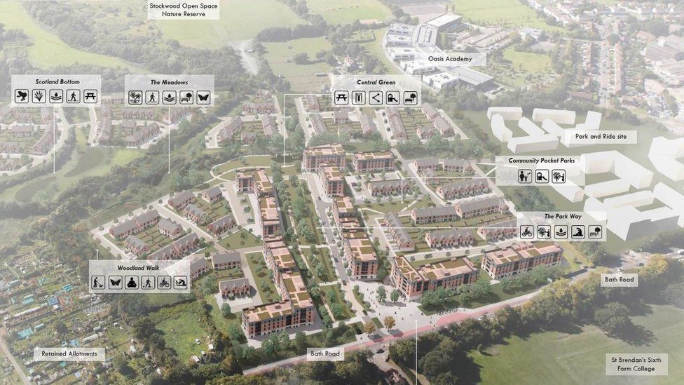 Cribbs Causeway plans could see more than 120 homes built BBC News
