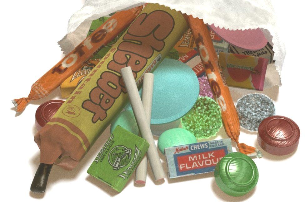 Selection of retro sweets
