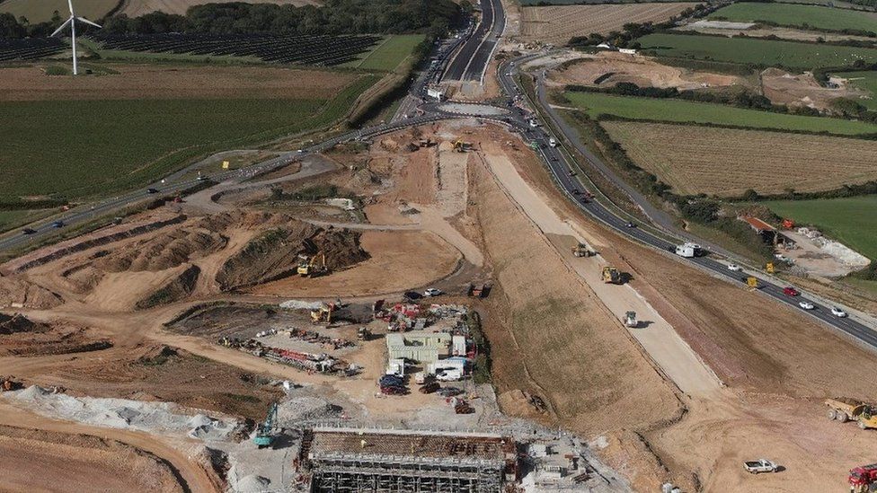 A30 upgrade: Part of road to close overnight for roadworks - BBC News