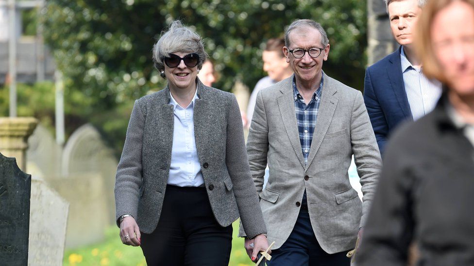 Theresa May with her husband Philip