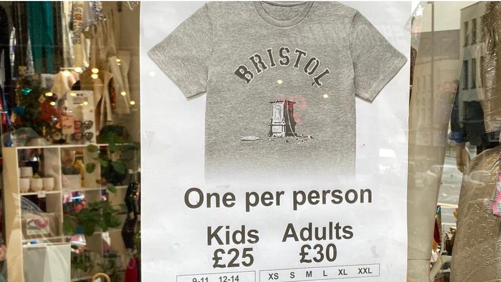 Banksy Colston T-shirt in shop window
