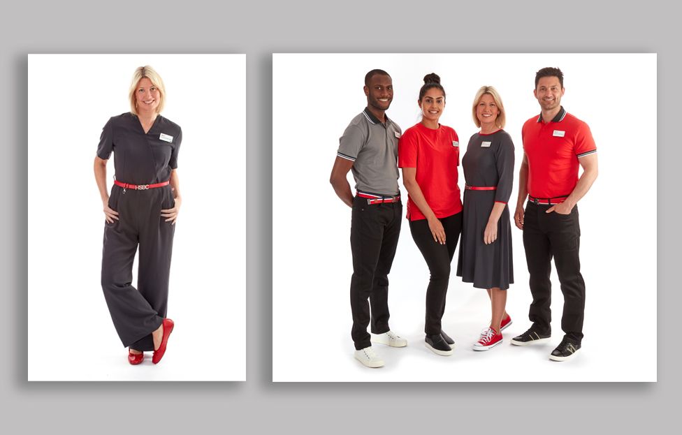 HSBC staff get a uniform of jumpsuits and jeans - BBC News