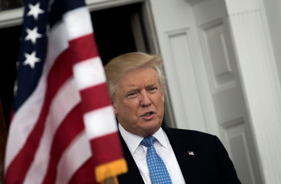 President-elect Donald Trump pictured at Trump International Golf Club, on 20 November, 2016 in Bedminster Township, New Jersey.