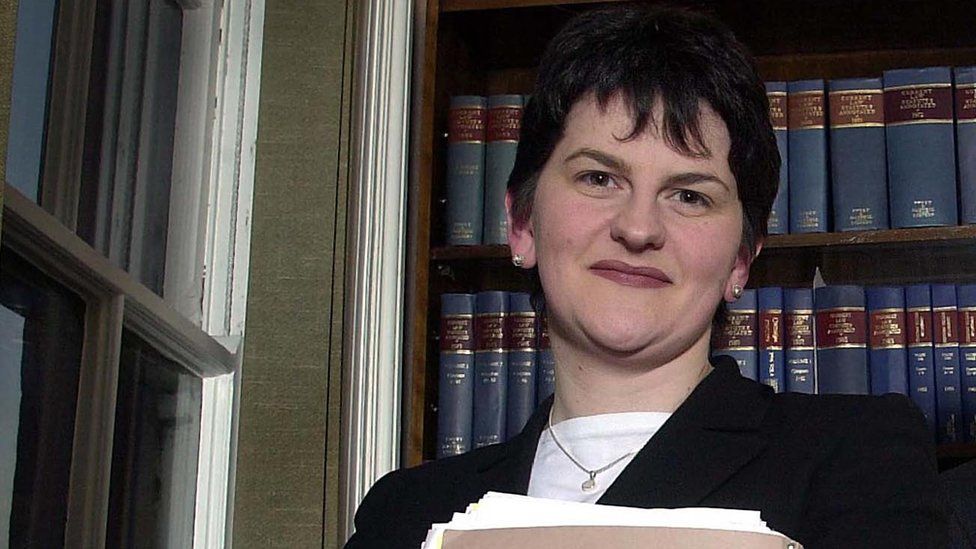 A younger Arlene Foster in a solicitor's office