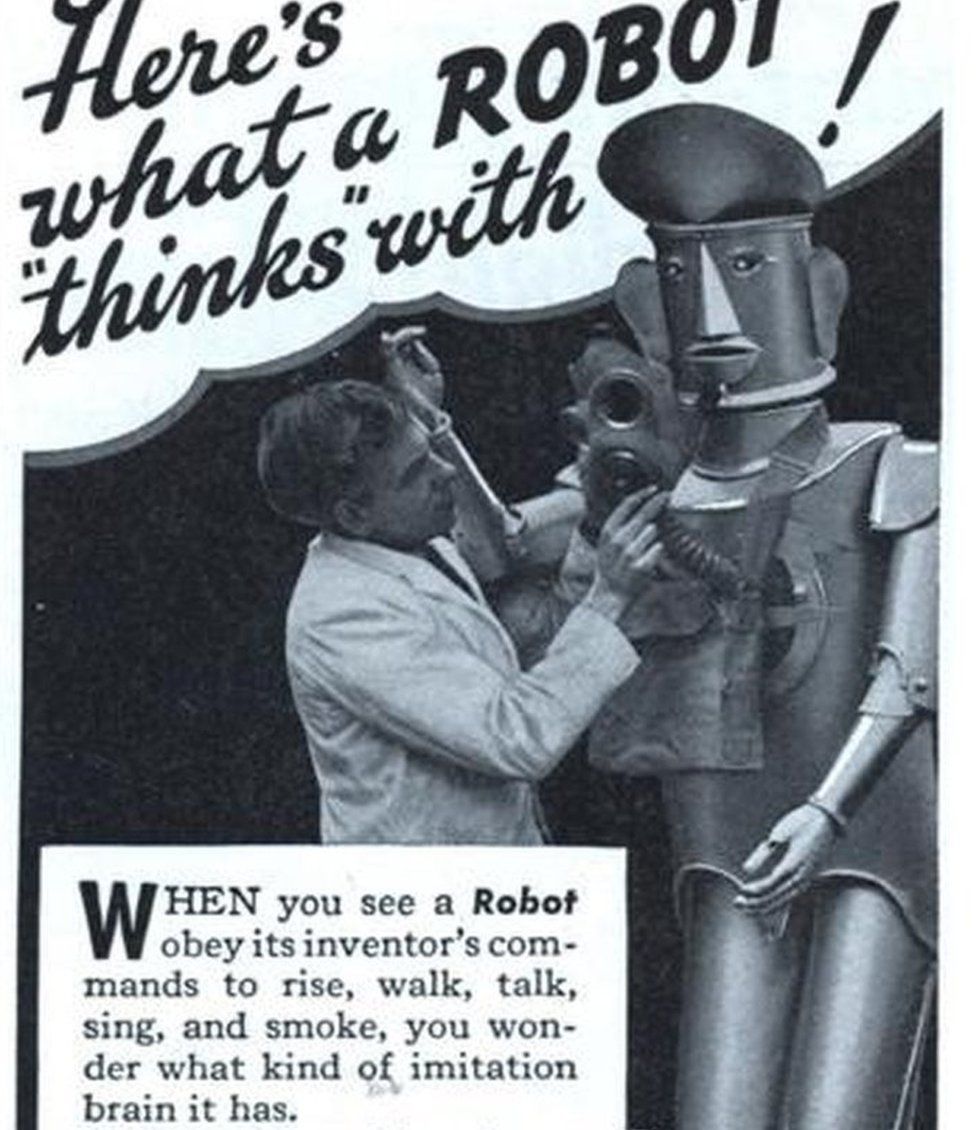 Advert for Merriam Webster dictionary featuring robot