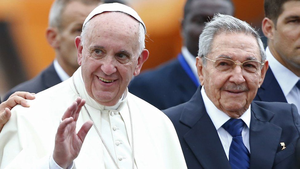 Pope Francis and Raul Castro, 19 Sept