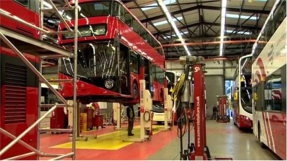 Buses being built