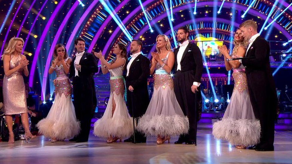 The four members of Boyzone performed with their Strictly partners