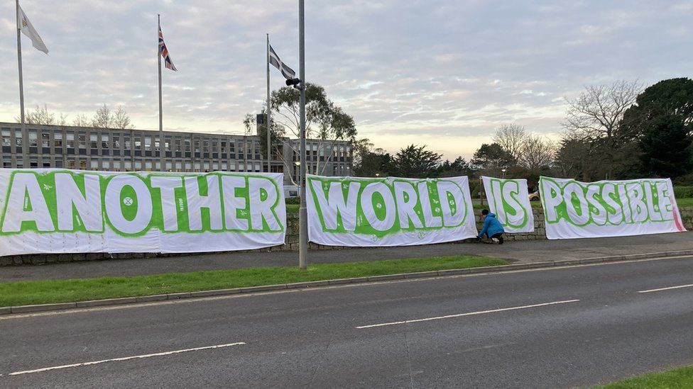 'Another world is possible' banner