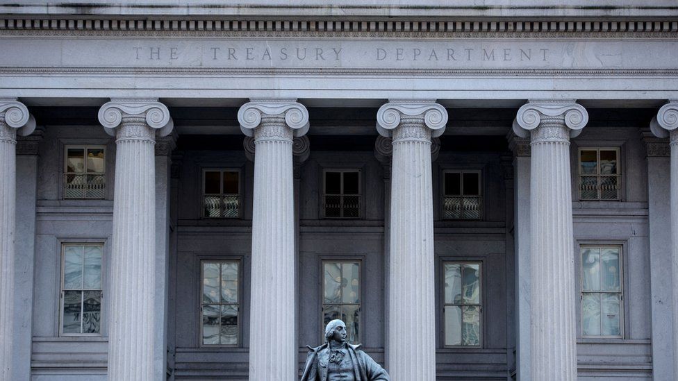 Photo of the US Treasury building